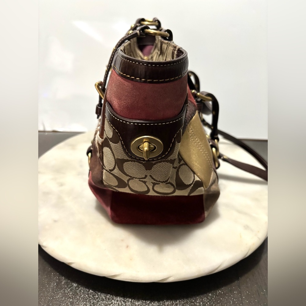 Coach Multicolor Patchwork Turn Lock Signature 10… - image 6